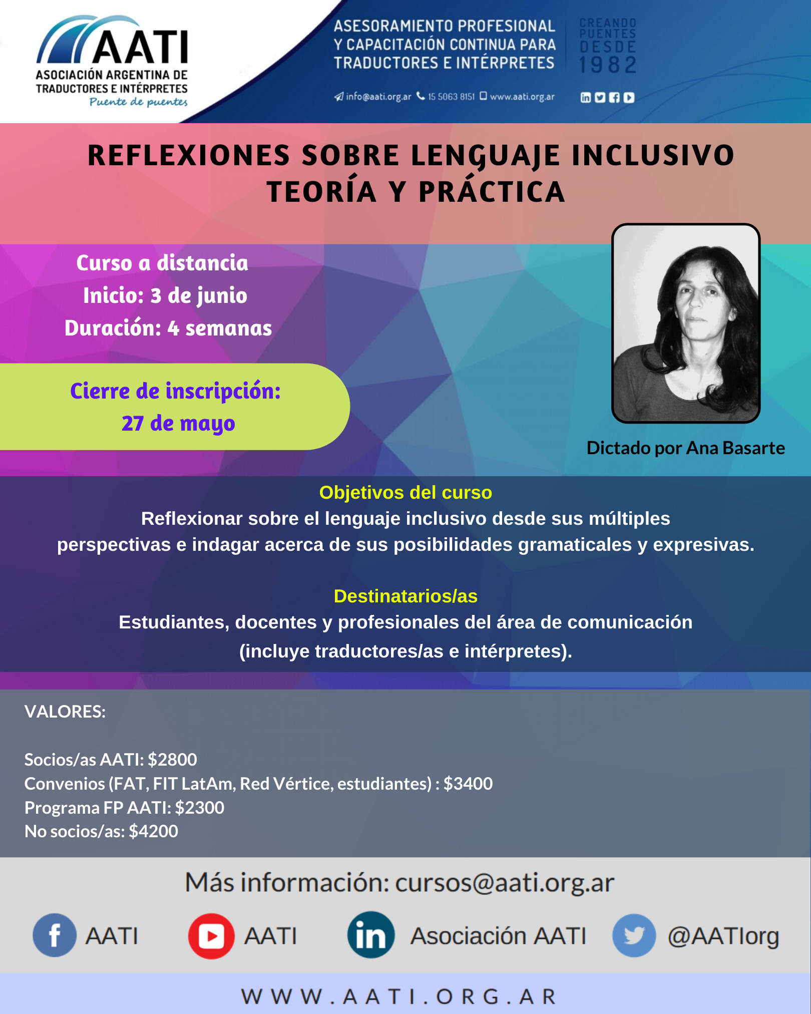 CERRADO: Seminario: Reflexiones sobre lenguaje inclusivo: teoría y práctica