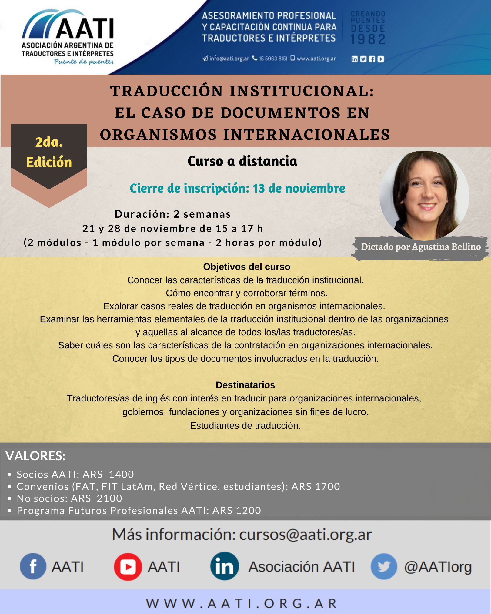 CERRADO: Traducción institucional: el caso de documentos en organismos internacionales (segunda edición)