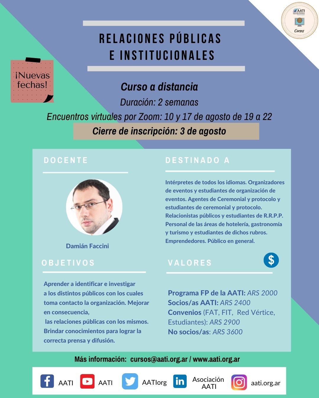 CERRADO: Relaciones públicas e institucionales