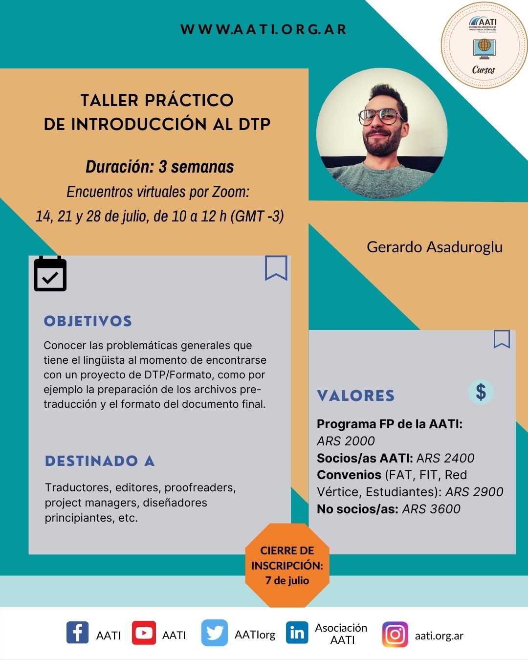 CERRADO: Taller práctico de introducción al DTP