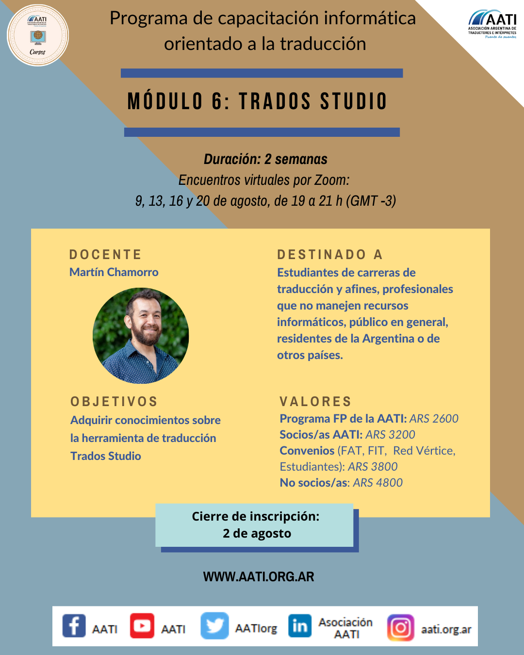 CERRADO: Módulo 6: Trados Studio (Programa de capacitación informática orientado a la traducción)