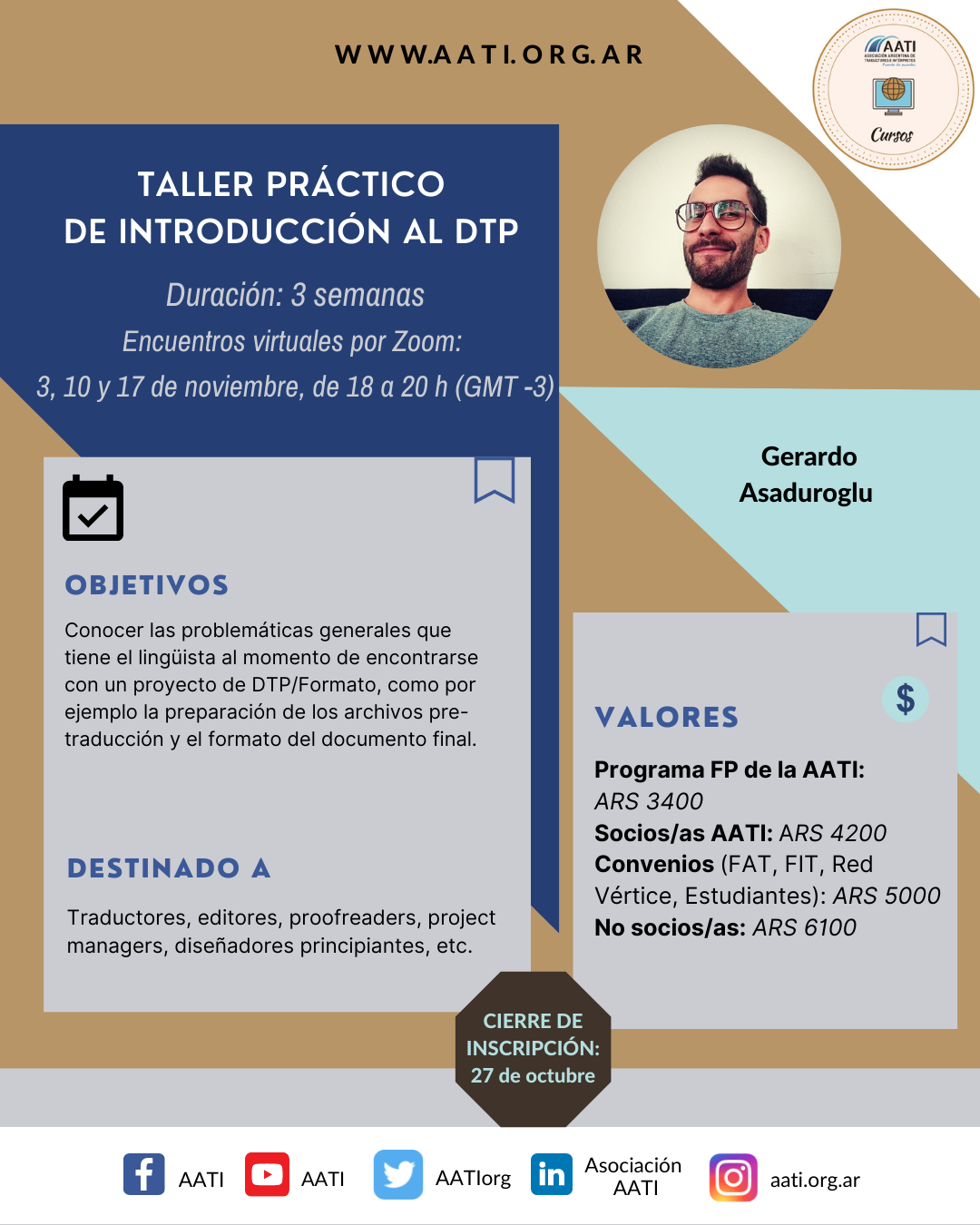 CERRADO: Taller práctico de introducción al DTP para traductores/editores