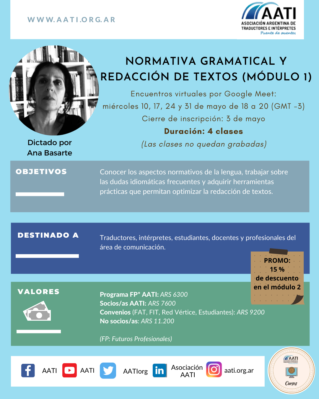 CERRADO: Normativa gramatical y redacción de textos (módulo 1)