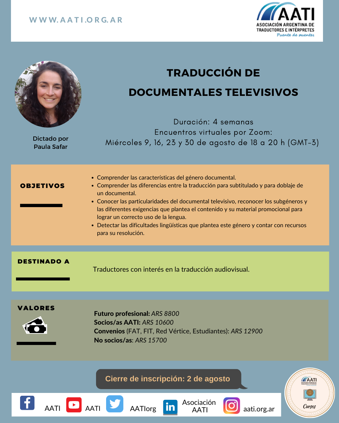 CERRADO: Traducción de documentales televisivos