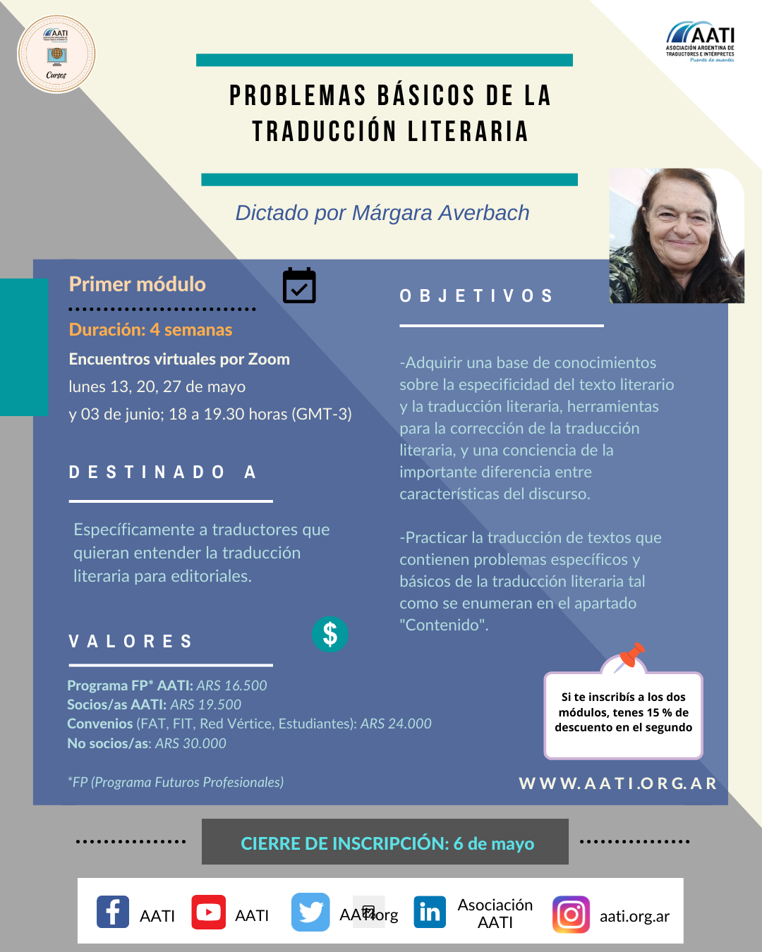 CERRADO: Problemas básicos de la Traducción Literaria (Mód.1)