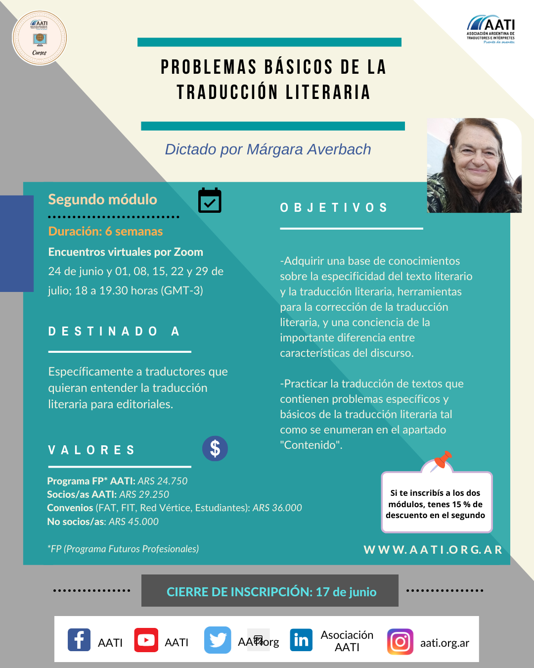 CERRADO: Problemas básicos de la Traducción Literaria (Mód. 2)