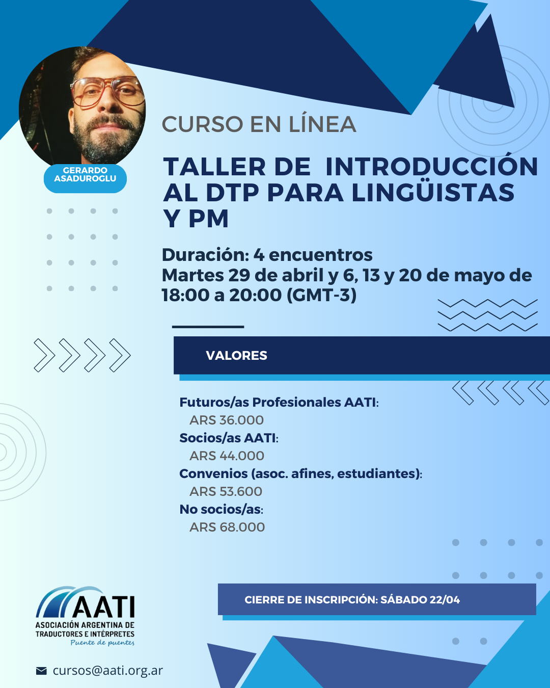 CERRADO: Taller práctico de introducción al DTP para lingüistas y PM