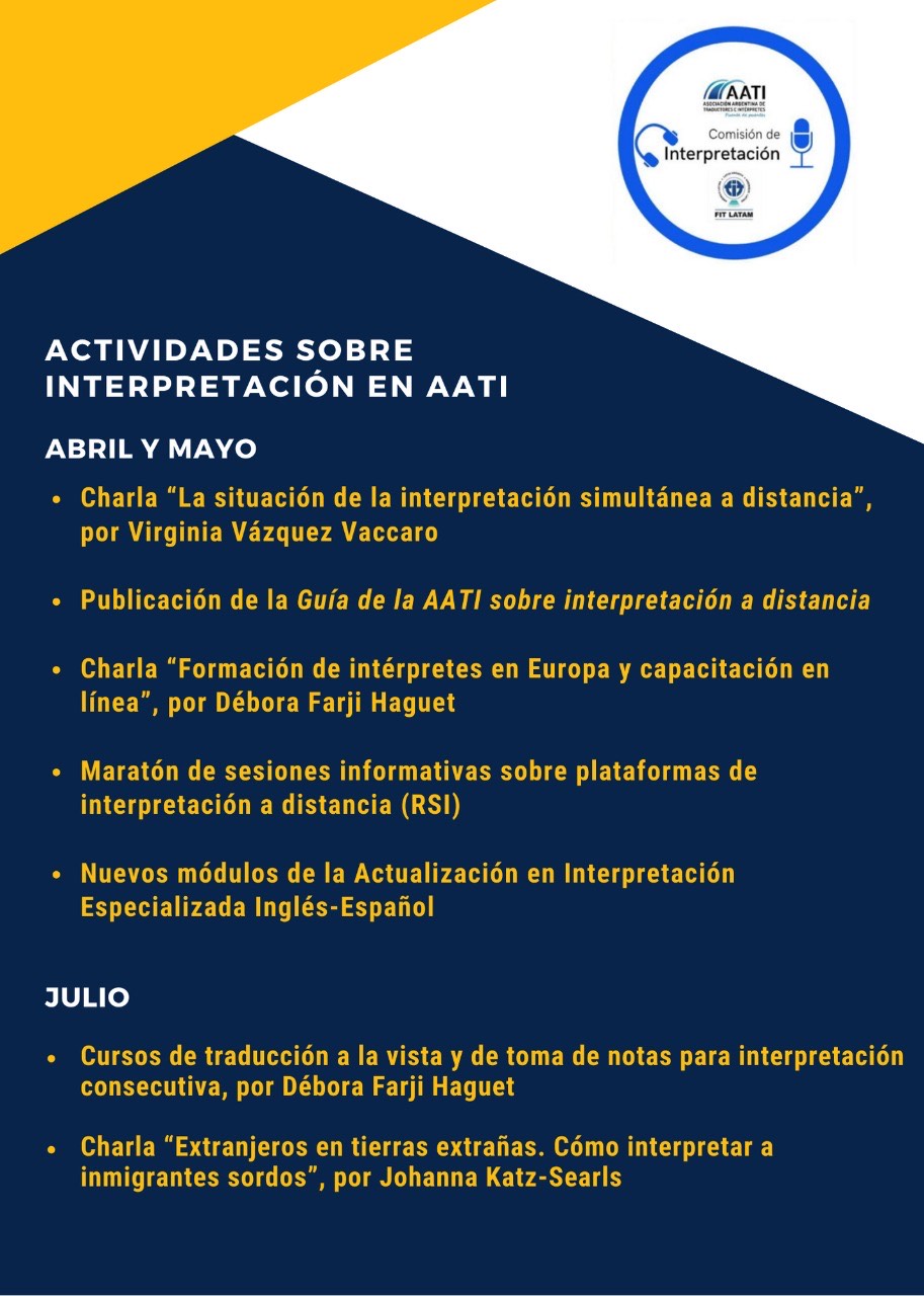 Actividades sobre Interpretación en AATI - 2020