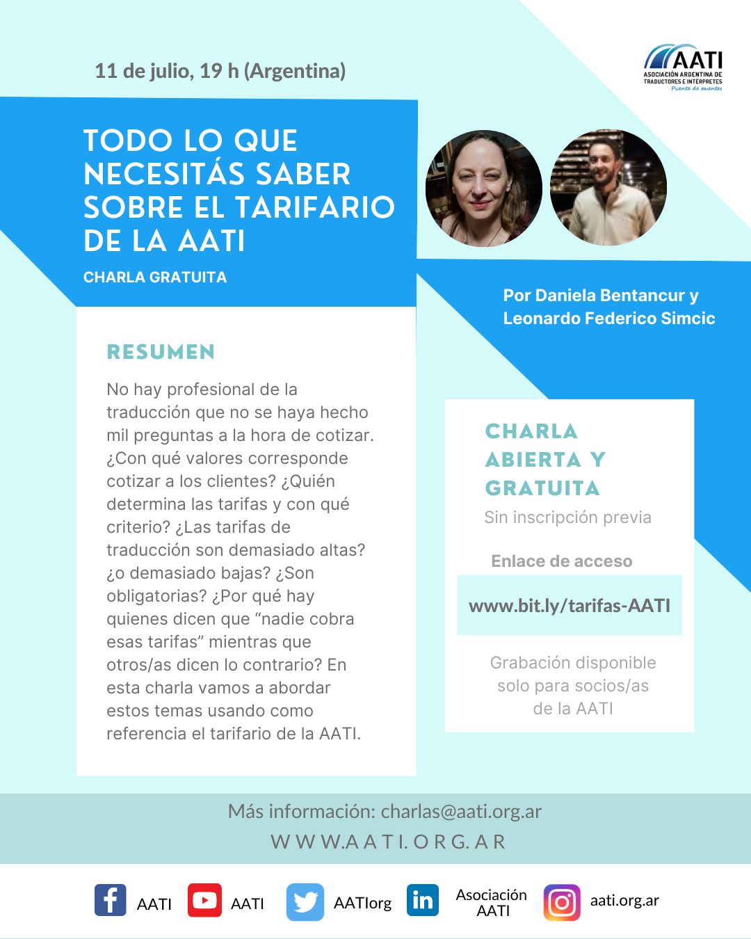 CERRADO: Todo lo que necesitás saber sobre el tarifario de la AATI