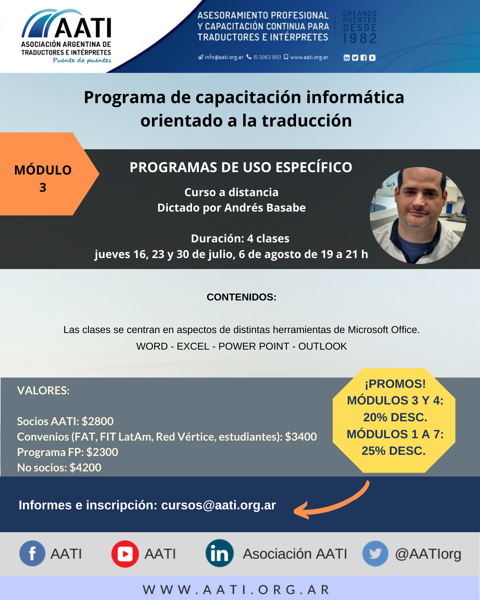 CERRADO: Módulo 3: Programas de uso específico (Programa de capacitación informática orientado a la traducción)