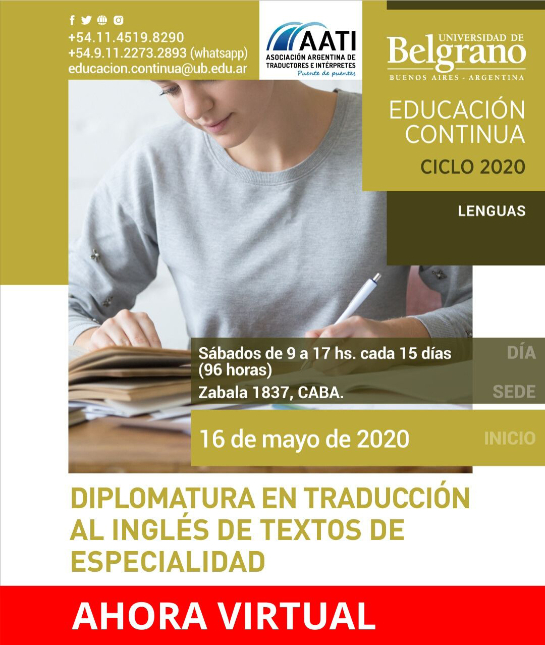 Diplomatura de traducción al inglés de especialidad