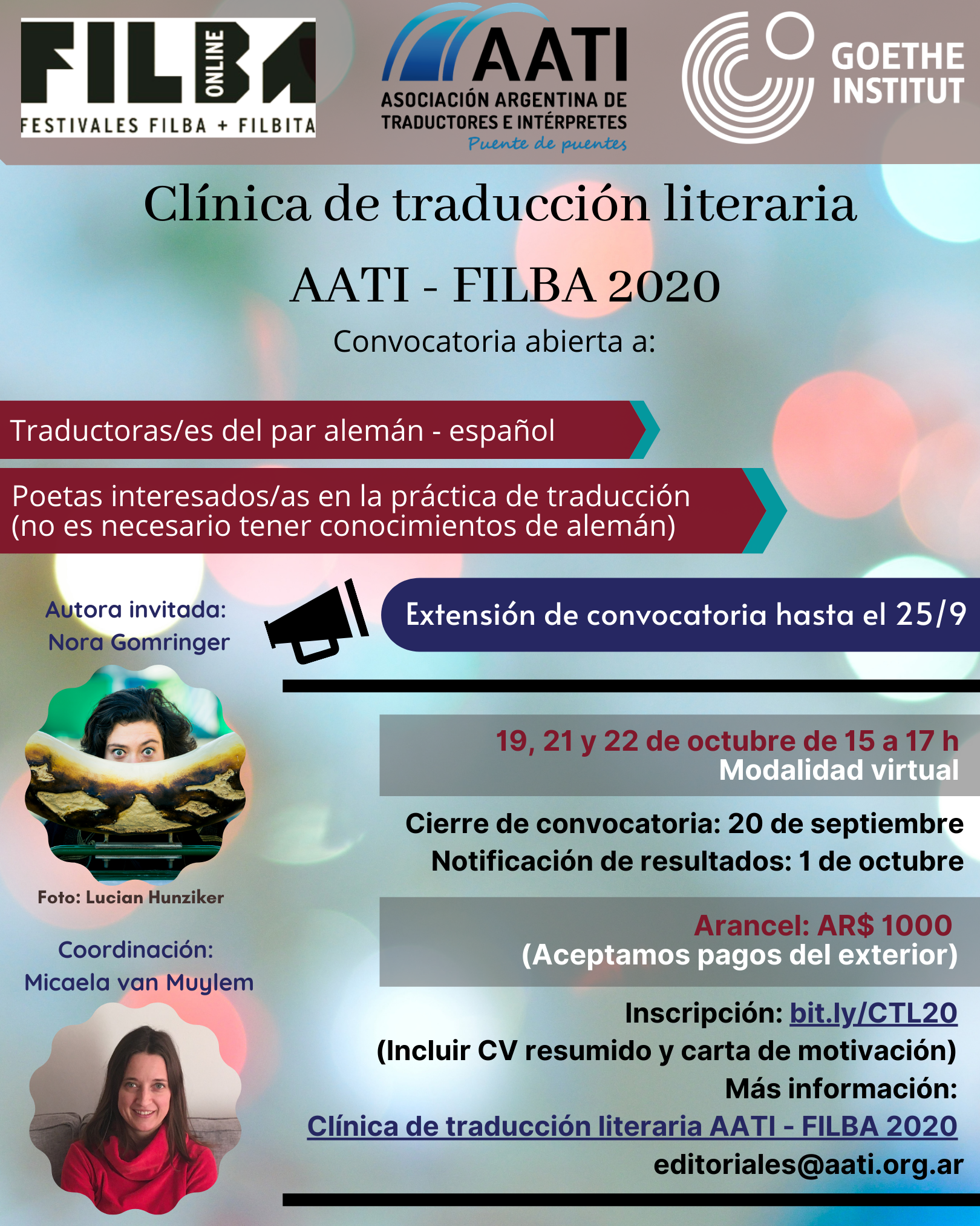 Clínica de traducción literaria AATI - FILBA 2020