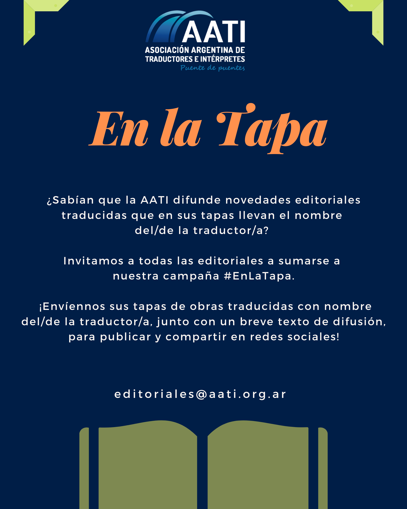 Campaña AATI: En la tapa