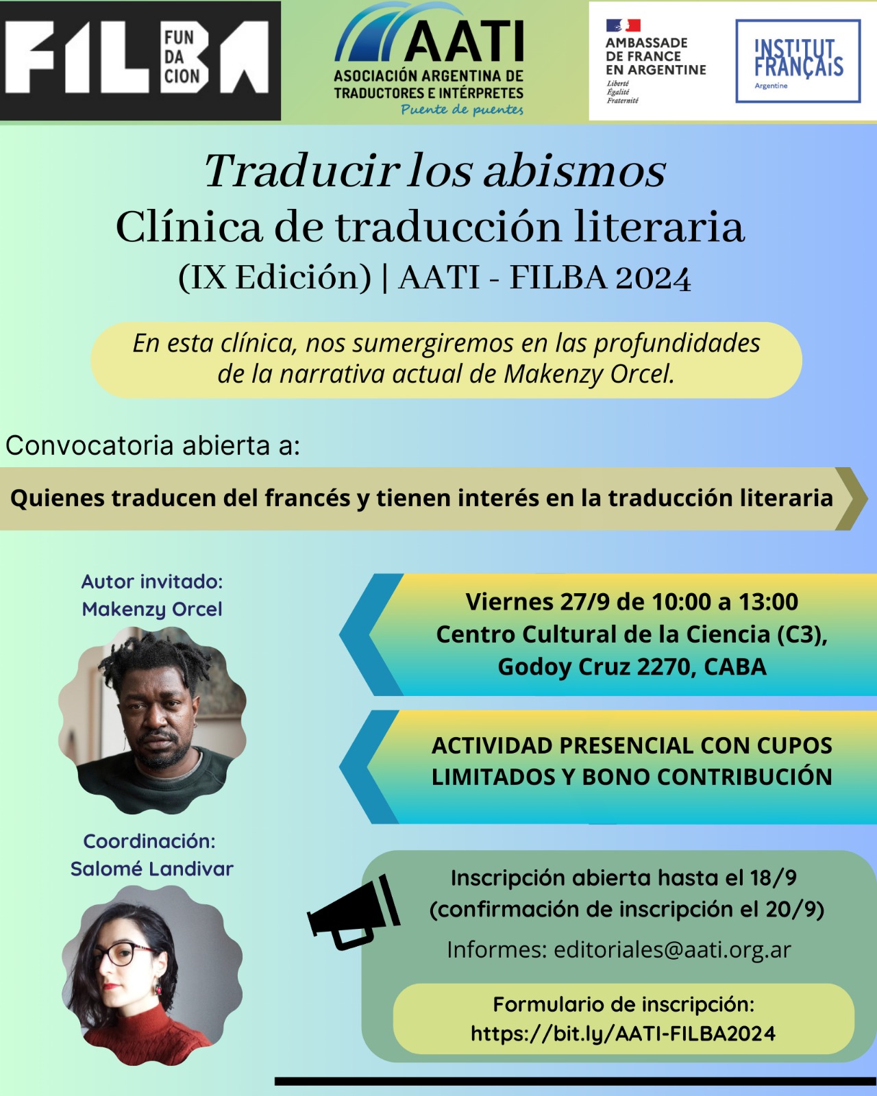 Traducir los abismos - CLÍNICA DE TRADUCCIÓN LITERARIA FR-ESP (IX Edición)