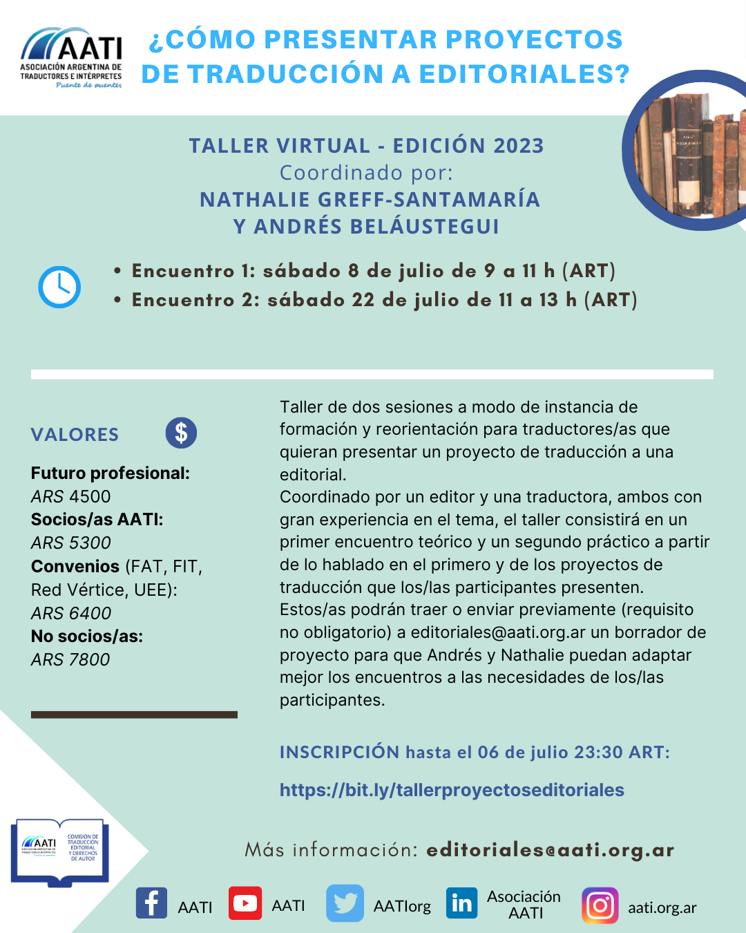 CERRADO: Taller virtual "¿Cómo presentar proyectos de traducción a editoriales?"