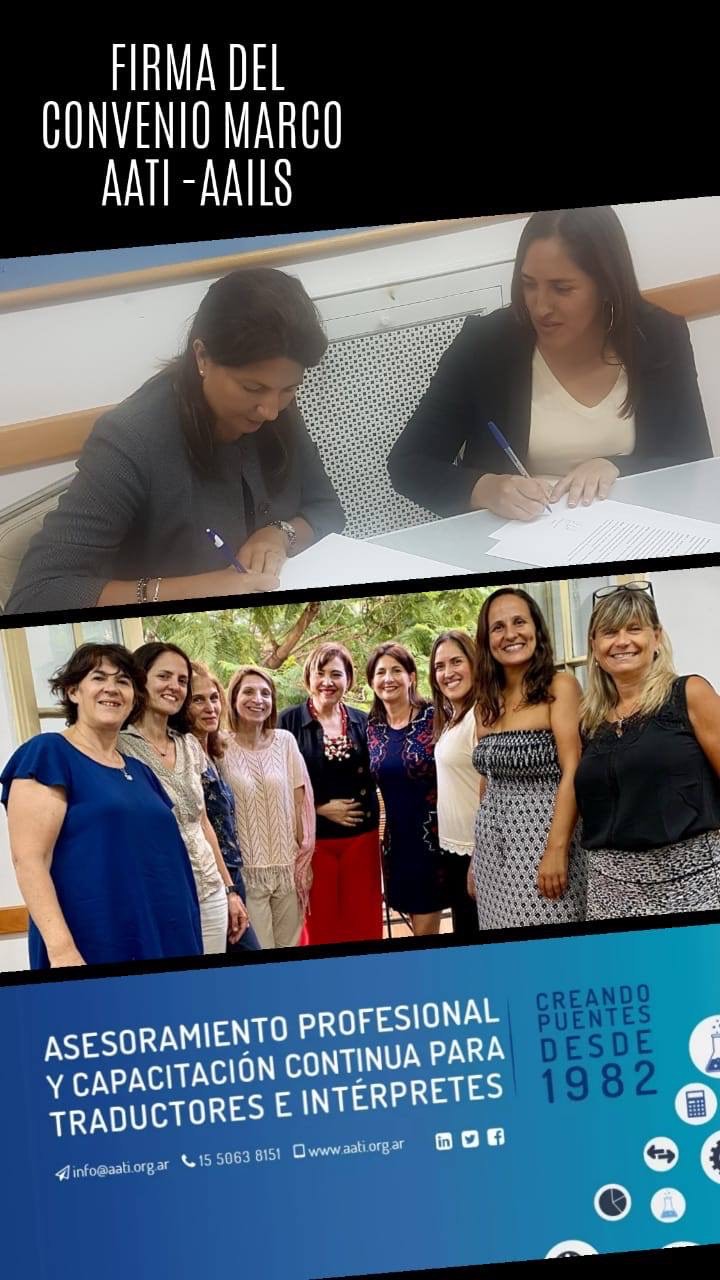 Firma del convenio marco AATI - AAILS