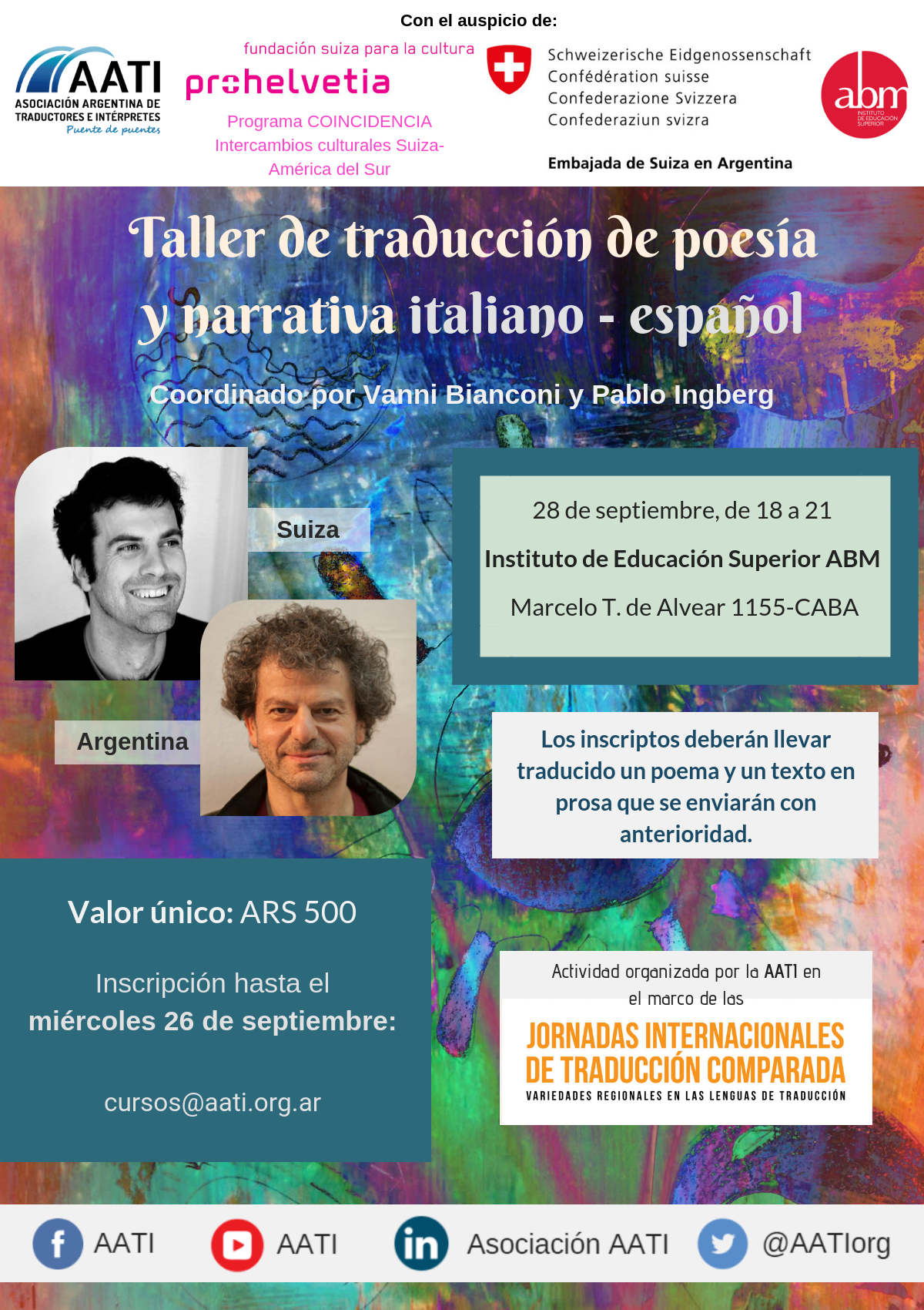 CERRADO: Taller de traducción de poesía y narrativa italiano–español