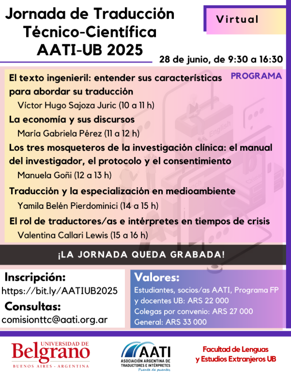 CERRADO: Jornada de Traducción Técnico-Científica AATI-UB