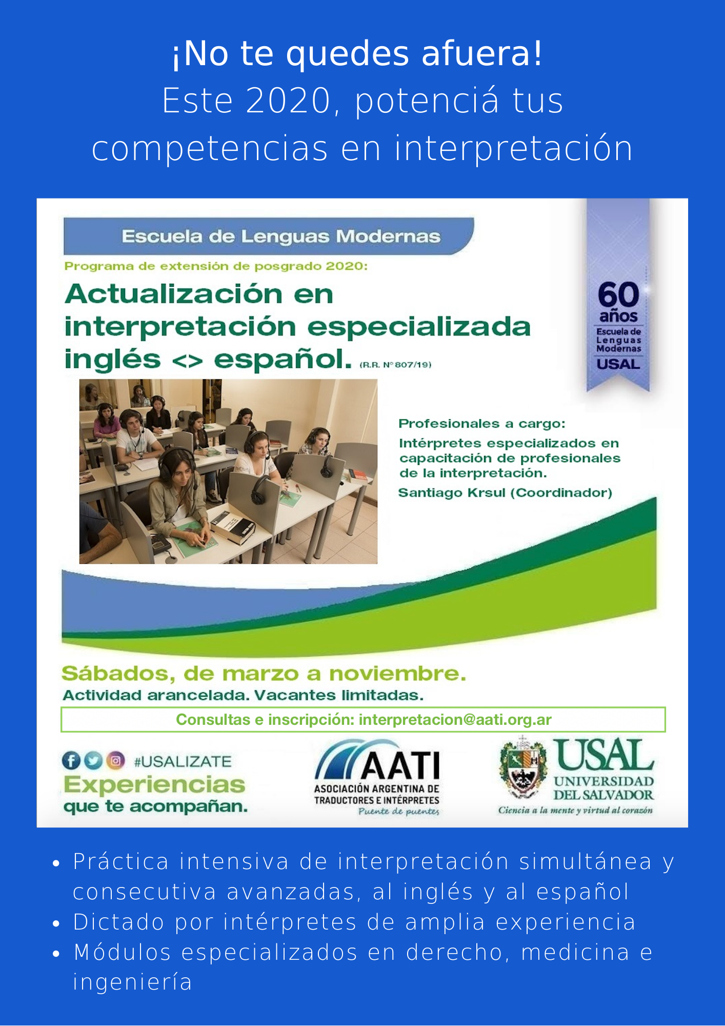 Actualización en interpretación especializada inglésespañol 2020
