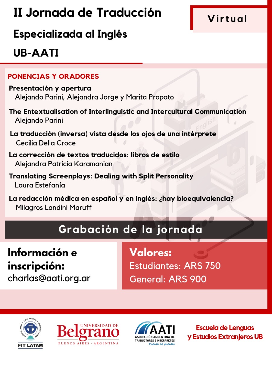 CERRADO: II Jornada de Traducción Especializada al Inglés UB-AATI