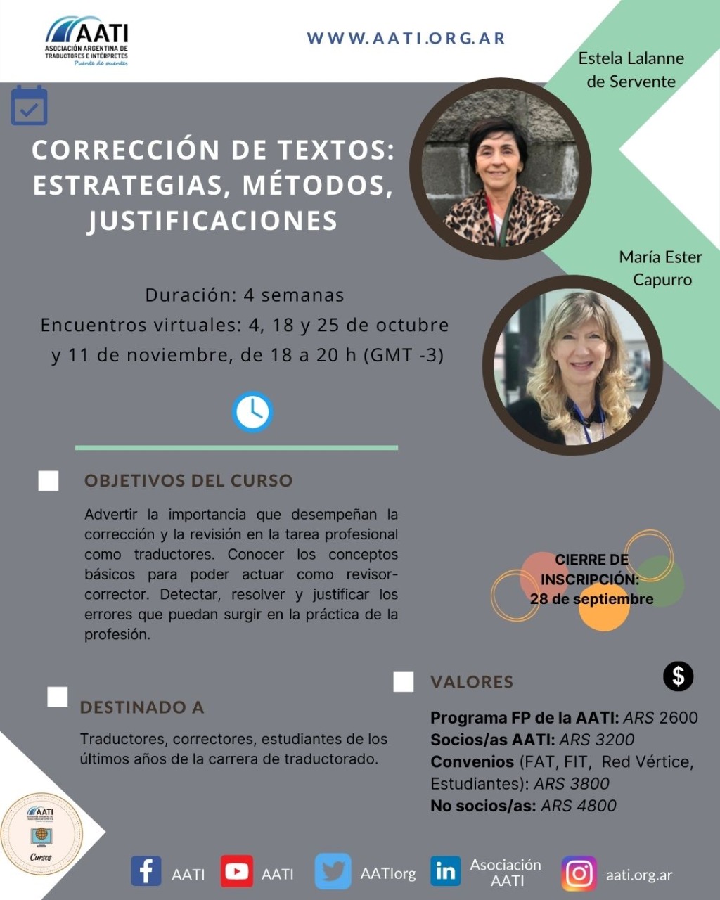 CERRADO: Corrección de textos. Estrategias, métodos, justificaciones